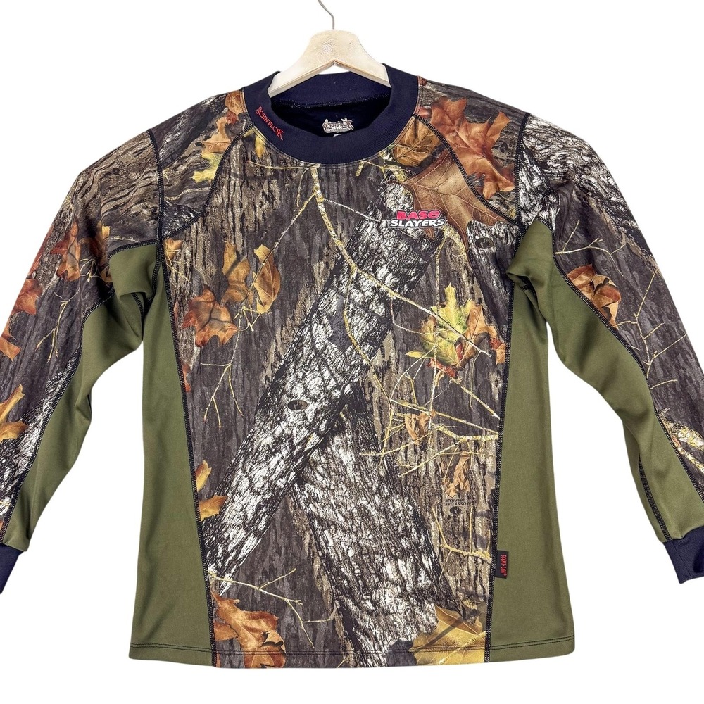 ScentLok Base Slayers Shirt Mens Large‎ Mossy Oak Long Sleeve Hunting Camo